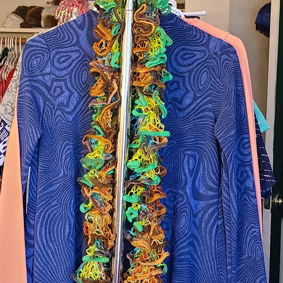 Handmade Multi-Color Ruffle Scarf - Picture 3 of 3